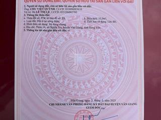 Bán đất thôn 14 nghĩa trụ hưng yên 55m2, giá 80tr/m2