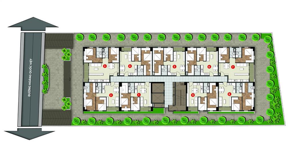 Bán căn hộ hoàng quốc việt (2pn,2wc) giá 3,3 tỷ, sổ hồng đầy đủ