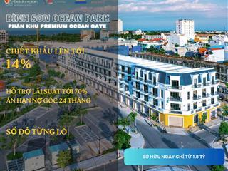 Nhà phố liền kề bình sơn ocean park chính sách bán hàng cực kỳ ưu đãi, nh hỗ trợ 70%, ls 0% 24th