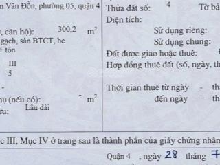 Bán nhà hẻm 8m bến vân đồn sau lưng căn mặt tiền 5 tầng giá 20 tỷ