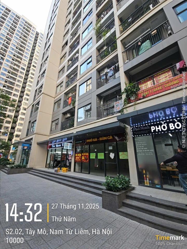 Shop 10.5 tỷ winmart thuê 47tr/th dự án vinhomes smart city, vị trí đẹp diện tích 42m2 shop chân đế