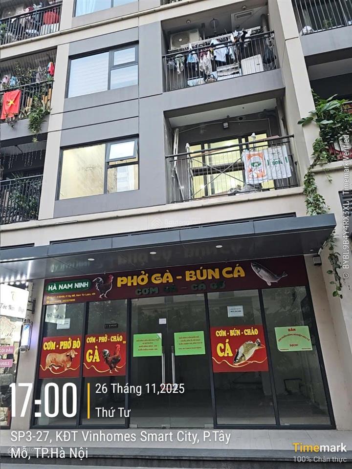 Shop 10.5 tỷ winmart thuê 47tr/th dự án vinhomes smart city, vị trí đẹp diện tích 42m2 shop chân đế