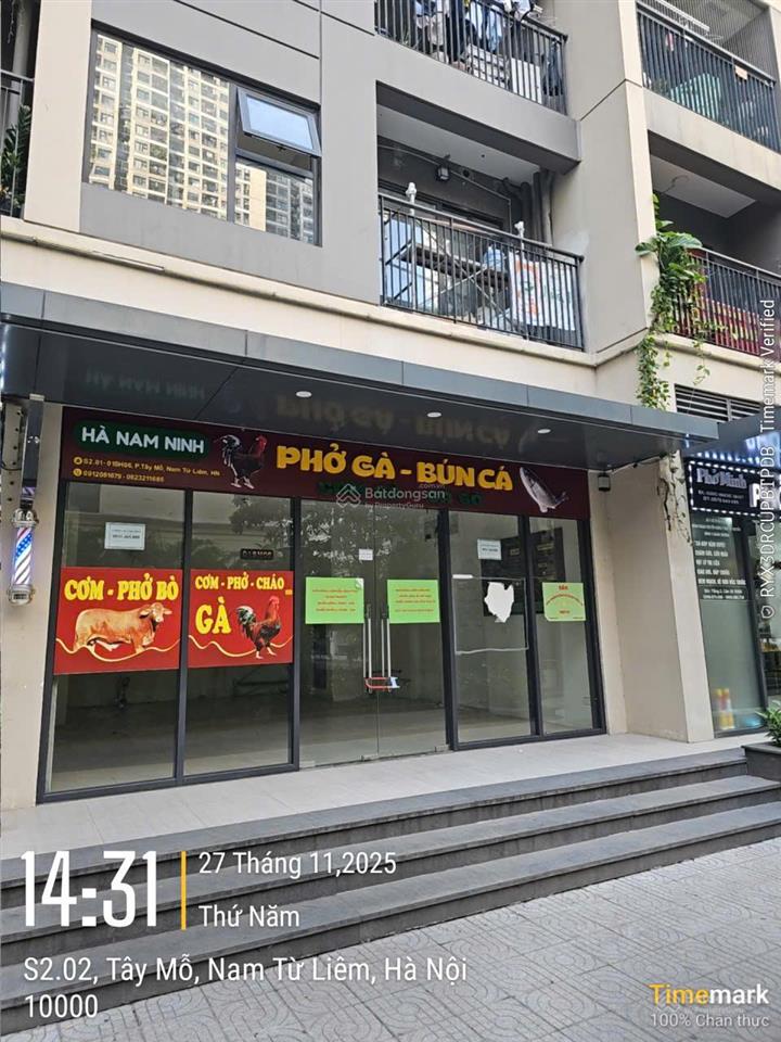 Shop 10.5 tỷ winmart thuê 47tr/th dự án vinhomes smart city, vị trí đẹp diện tích 42m2 shop chân đế