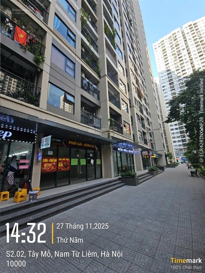 Shop 10.5 tỷ winmart thuê 47tr/th dự án vinhomes smart city, vị trí đẹp diện tích 42m2 shop chân đế