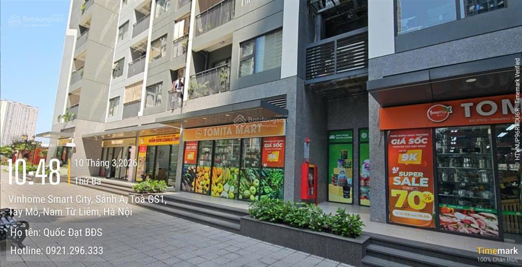 Bán shop chân đế vị trí đẹp giá rẻ, sẵn dòng tiền ổn định vinhomes smart city