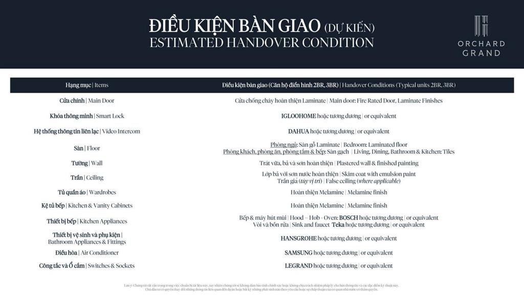 Orchard grand 3pn giá tốt nhất thị trường  tiến độ thanh toán đến cuối năm 2027