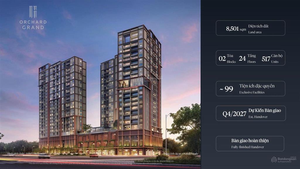 Orchard grand 3pn giá tốt nhất thị trường  tiến độ thanh toán đến cuối năm 2027