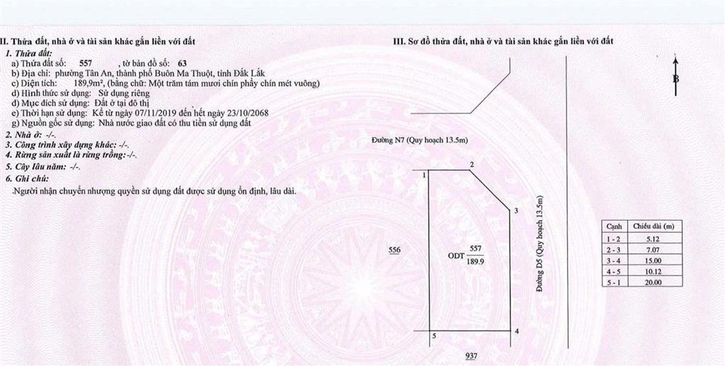 Bán lô góc 2 mt kđt ân phú 189.9m² full thổ cư, đường 13.5m, vị trí đẹp, giá mềm