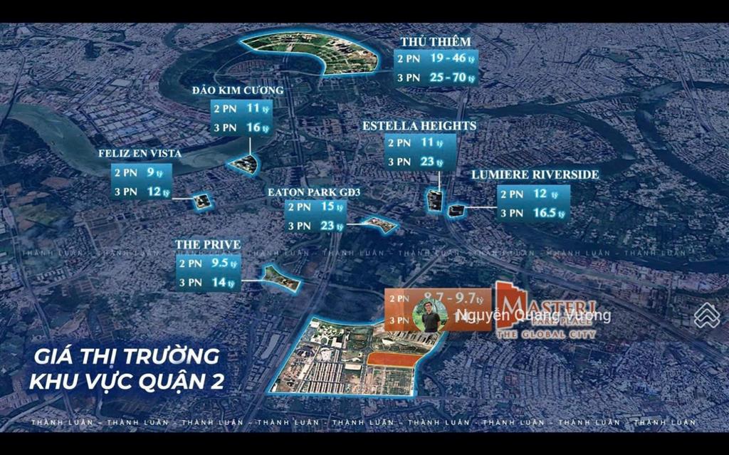 Giá 2pn 80m² masteri park place bằng với giá masteri thảo điền