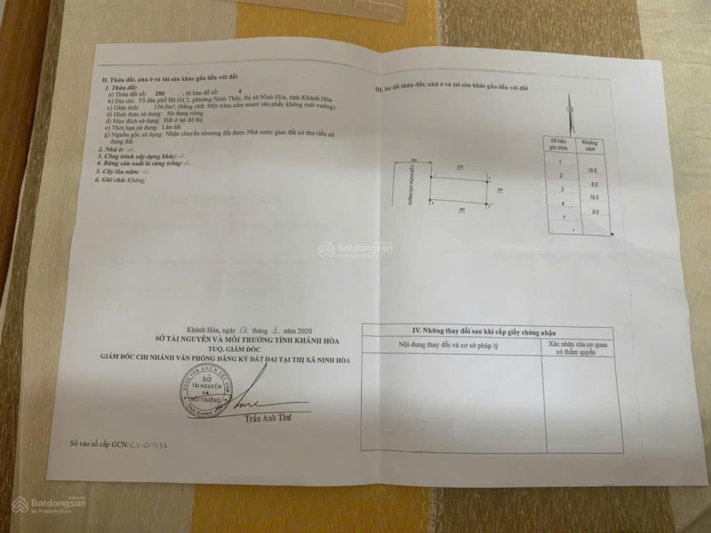 Bán đất tdc bá hà 2, đông ninh hòa, khánh hòa