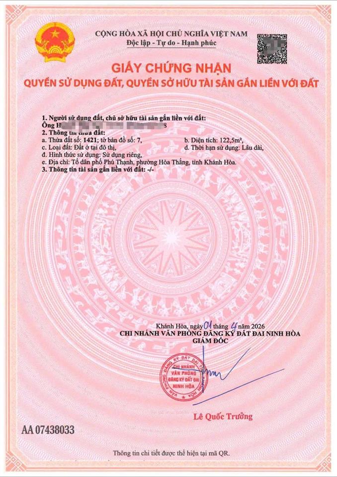 Bán đất phường hòa thắng, mt hồ tùng mậu giá 15tr/m2