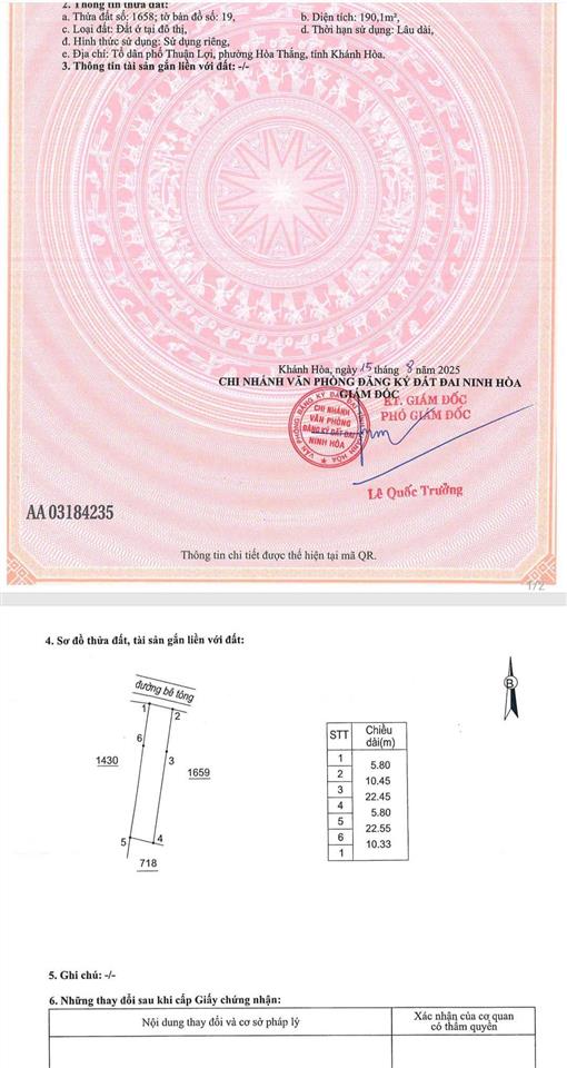 Bán đất phường hòa thắng, đối diện ubnd phường ninh hà cũ