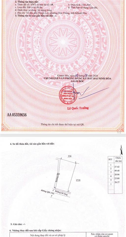 Bán đất tdp thuận lợi, phường ninh hà gần ubnd cũ giá 10tr/m2