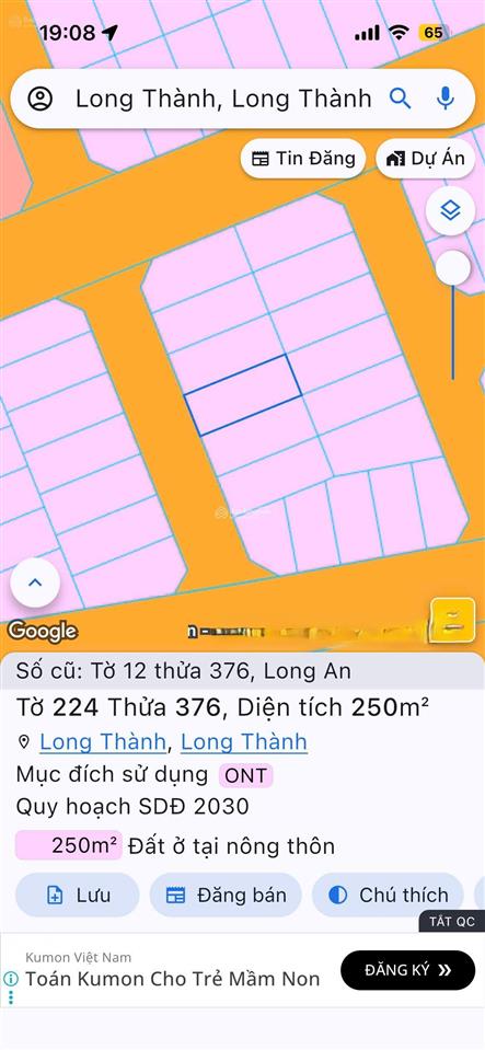 Chính chủ thiện chí gửi bán đất nền khu tdc thái lạc  ngay sân bay long thành  250m2 full thổ cư