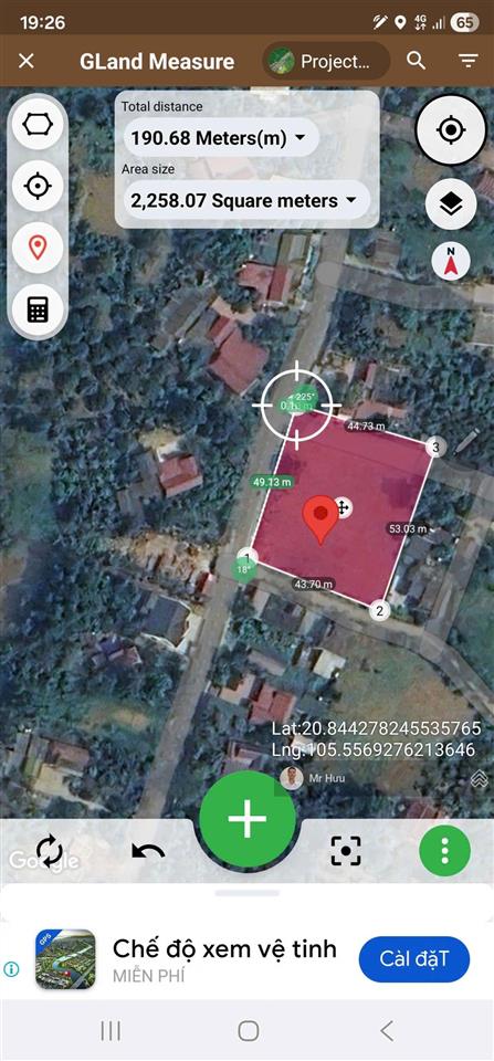 2227m  lô góc  mặt đường nhựa  chỉ hơn 8tr/m