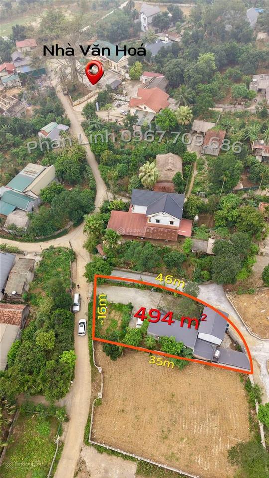 Bán lô đất 476m sẵn nhà . lô góc tại xã vân hòa