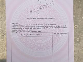 Bán 315m tại vân hòa giá chỉ 6.x triệu/m2