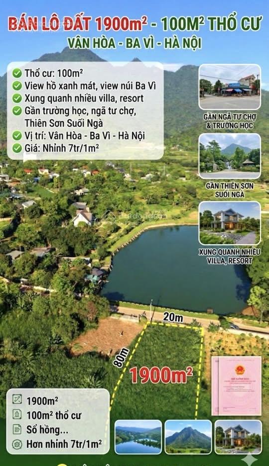 Bán lô đất view hồ cực kỳ đẹp giá đầu tư tại vân hòa