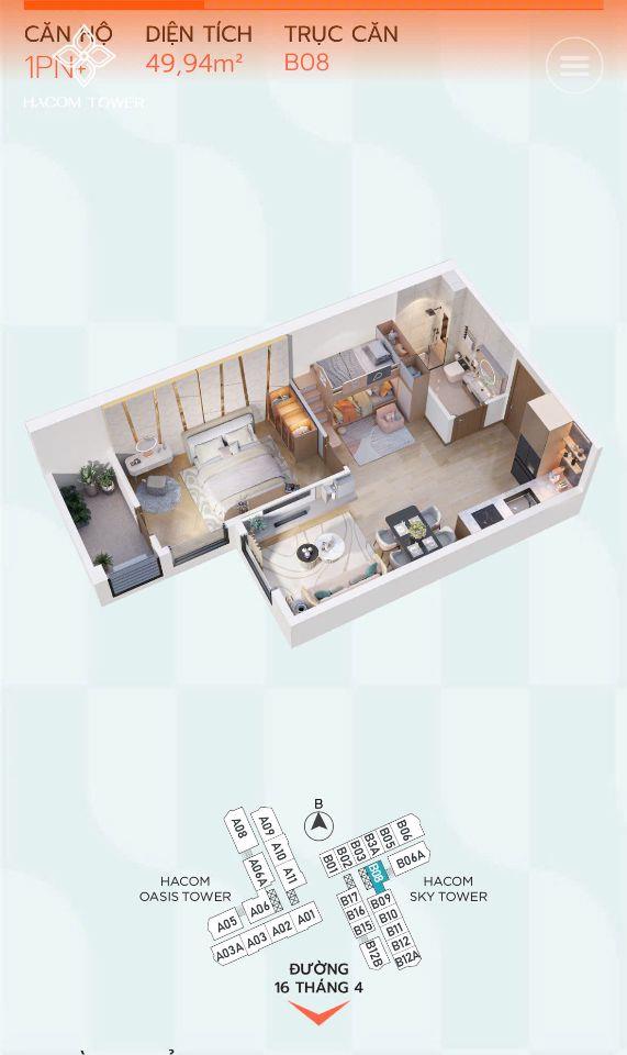 Căn hộ Hacom Tower liên hệ 0839916159