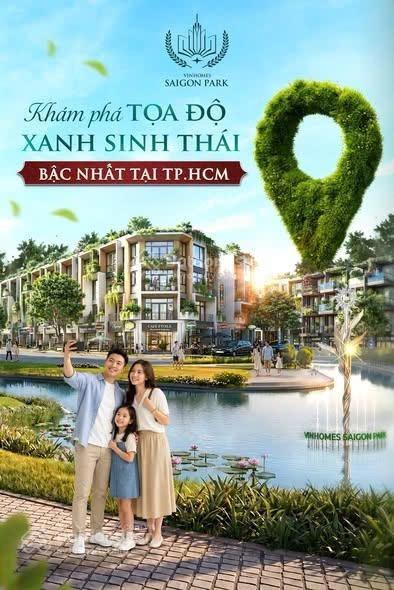 Bán nhà phố  50m2  vinhomes saigon park hóc môn chỉ 3,722 tỷ all in  4 tầng  ưu đãi 50%