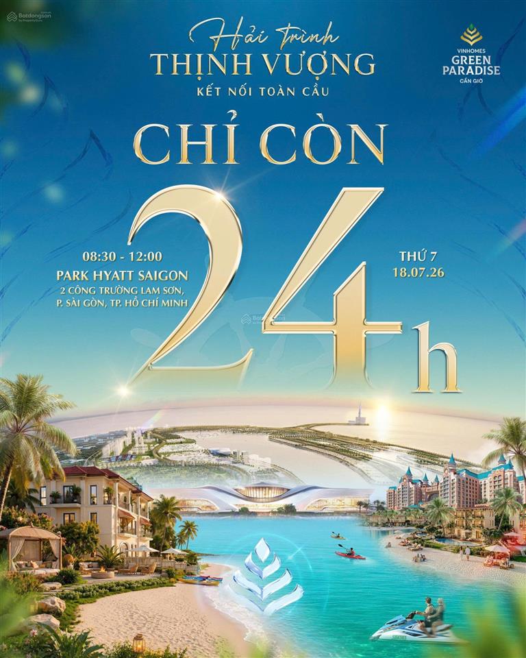 Bán biệt thự đơn lập  293m2  chỉ 21,338 tỷ all in  giá tốt vinhomes green paradise cần giờ