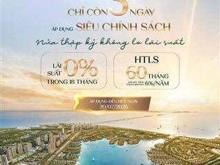Bán biệt thự đơn lập  293m2  chỉ 21.338 tỷ all in  giá tốt vinhomes green paradise cần giờ
