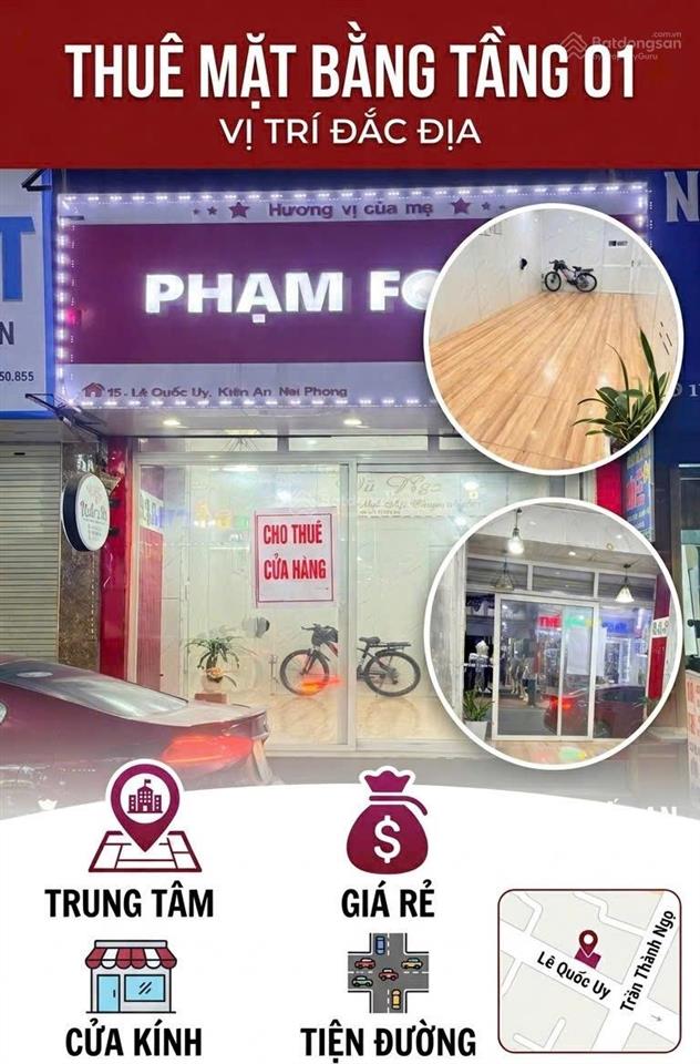 Cho thuê mặt bằng kinh doanh tầng 01 | vị trí trục chính trung tâm kiến an