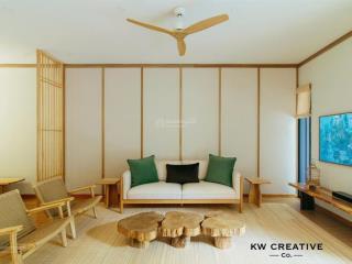 Cho thuê nhà phố bt khu compound palm residence 6x17m nội thất phong cách wabi sabi nhật bản