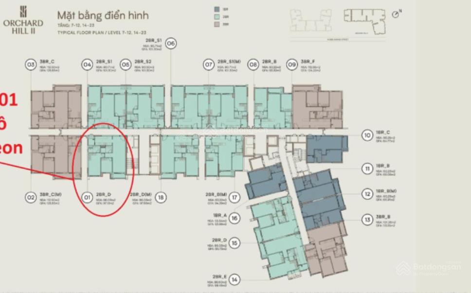 Bán căn hộ 2pn  2wc orchard hill giá rẻ thị trường