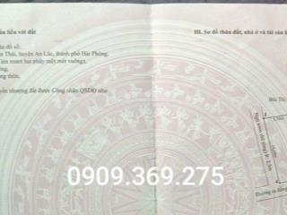 Bán lô đất đẹp gần nhà văn hóa thôn thạch lựu, xã an thái, an lão, hải phòng