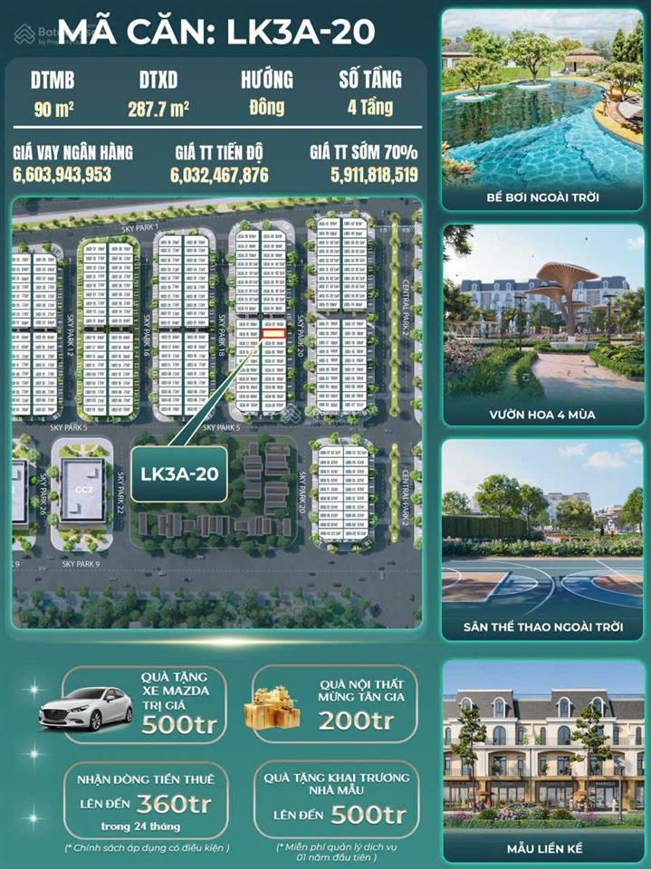 Bán căn liền kề xây 4 tầng hiện đại tại hoàng huy green river thủy nguyên