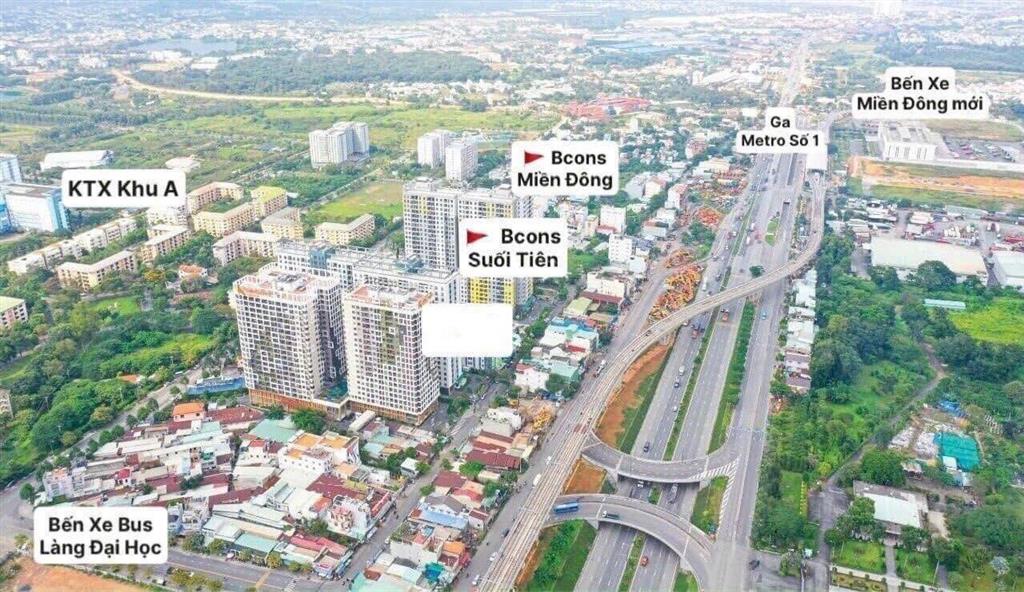 Căn 2pn/2wc bcons suối tiên giá chỉ 2,19t sổ hồng riêng gần trạm metro