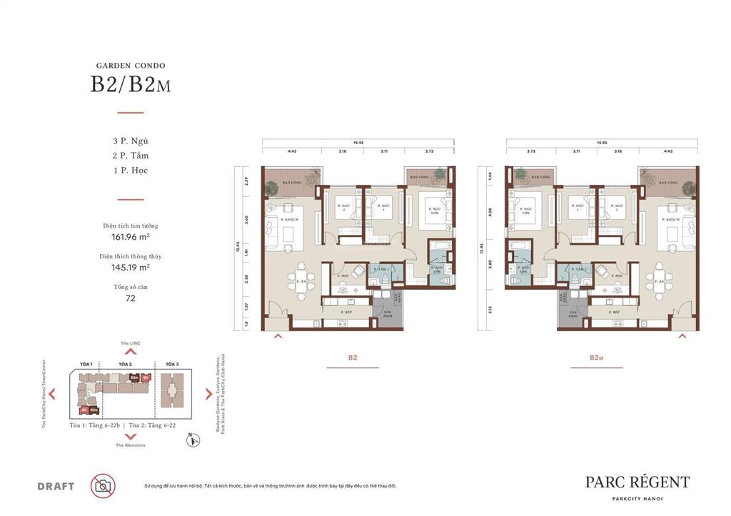 Bán căn 4 ngủ 145m2 chung cư parc régent,2 lot ô tô riêng biệt giá 18.2 tỷ bao phí.  0931 686 ***