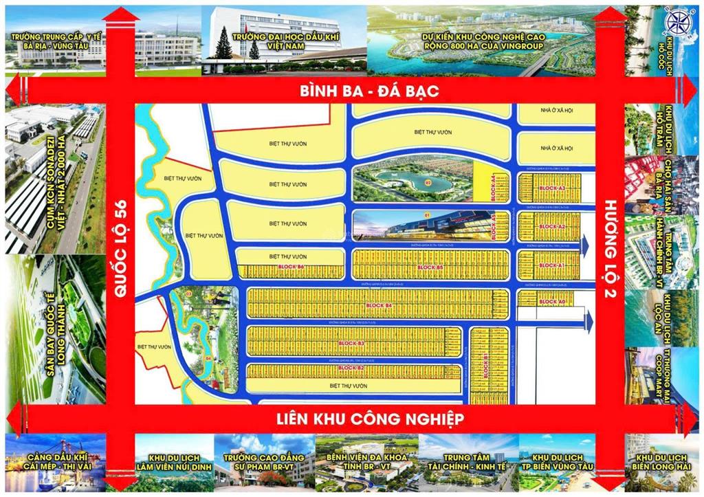 Cần gấp nền đất dự án lan anh 2  5, xã hoà long, bà rịa. giá tốt nhất lô 100m2 giá 10tr/m2