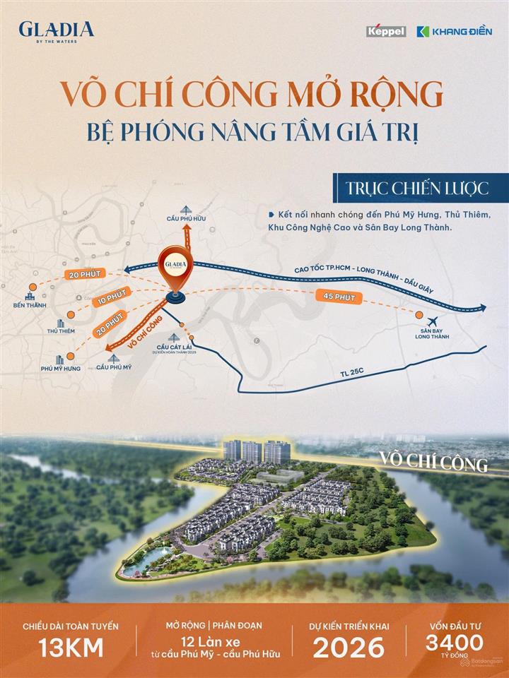 Bán nhanh biệt thự song lập gladia khang điền