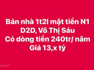 Bán nhà 1t2l đường n1 trong kdc d2d đang có dòng tiền cho thuê ổn định giá 13,5 tỷ