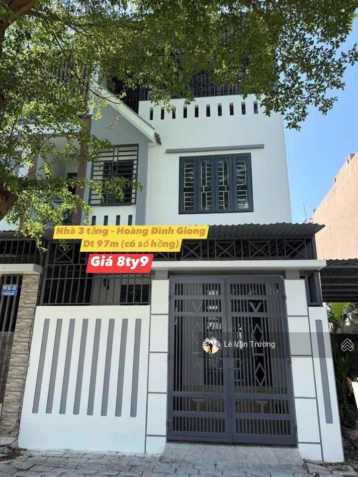 Nhà 3 tầng hoàng đình giong  sổ hồng  giá 8tỷ9
