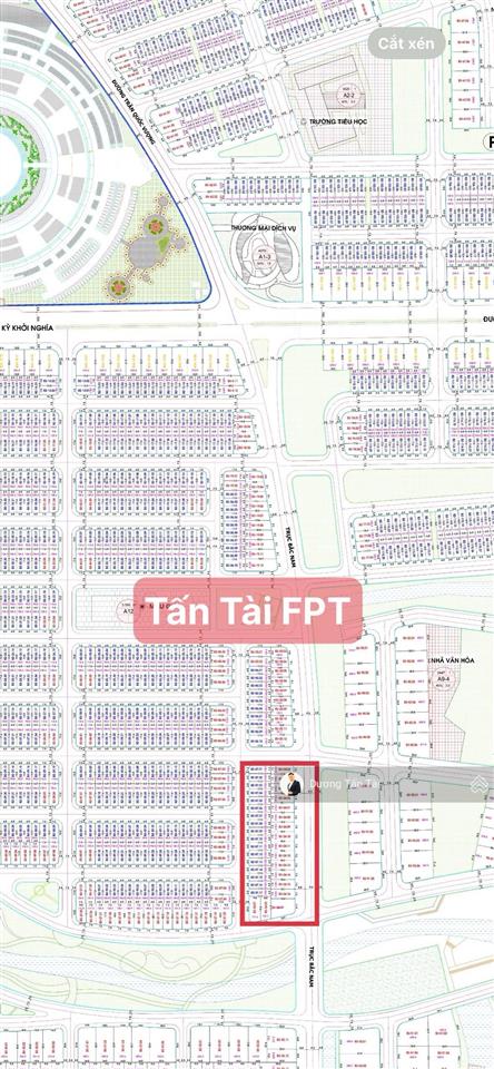 Tấn tài fpt la bàn land trân trọng giới thiệu lô biệt thự lề khủng trục chính bắc nam kđt fpt