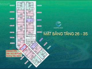 Cần tiền bán gấp căn ecopalace 1 phòng ngủ