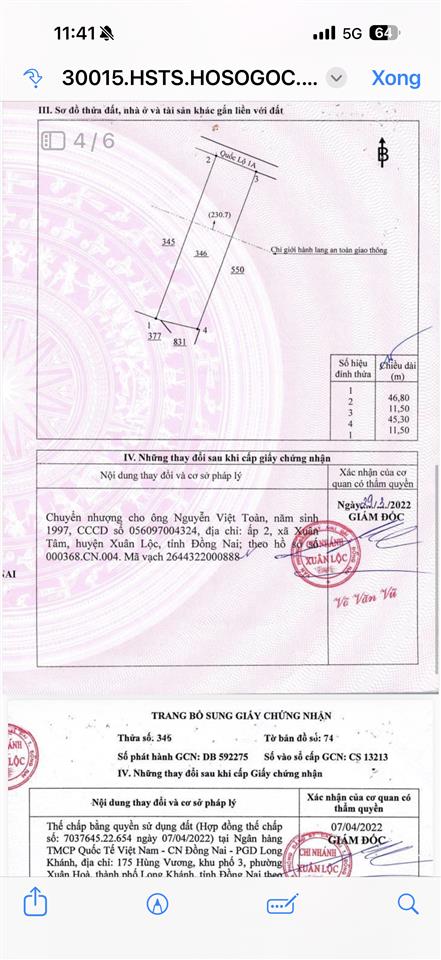 Bán gấp mặt tiền ql1a kinh doanh ổn định  xuân hòa, xuân lộc, đồng nai