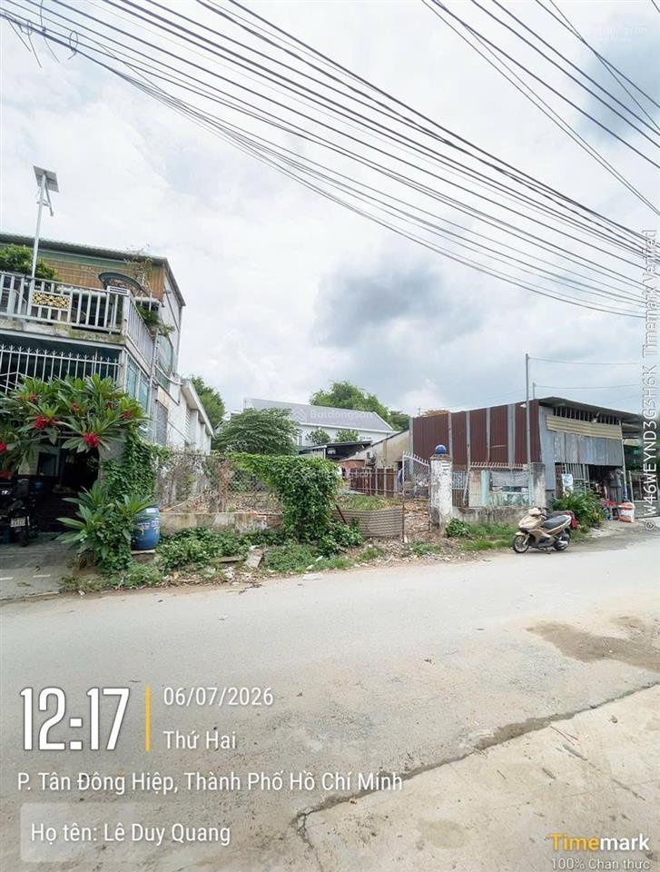 Giảm 200tr còn 3,8 tỷ bán gấp lô đất p. tân đông hiệp tphcm. dt 222,7m2 ngang 11,64m đường xe cont