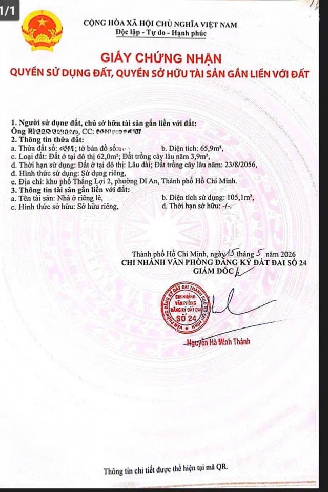 Giảm 200tr cần bán nhanh căn nhà tại trung tâm tp. dĩ an, gần chợ dĩ an, tthc dĩ an, giá chỉ 4,49tỷ