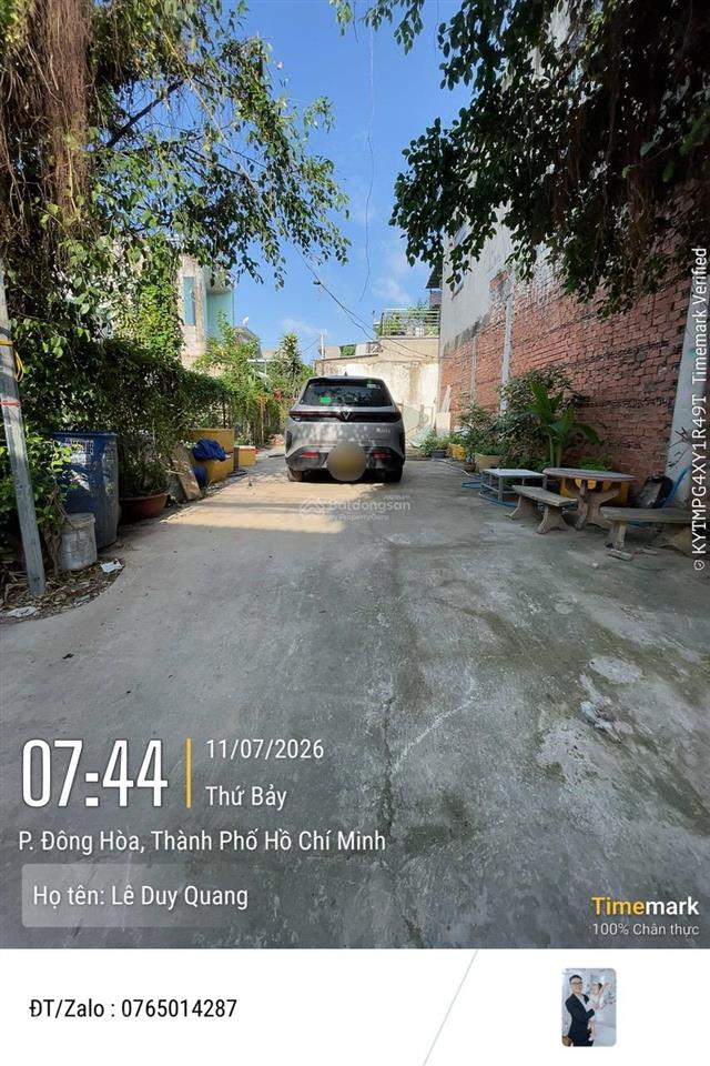 Bán lô đất ngang 5,9m ngay sau siêu thị go dĩ an, tổng 100m2 đường thông ôtô, giá 4,5 tỷ tl (rẻ)