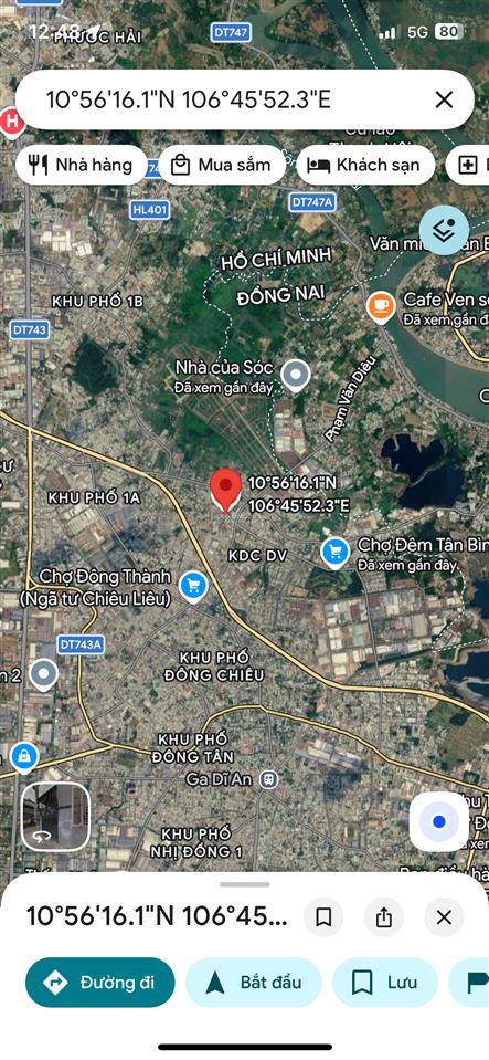 Bán lô đất ngang 9,24m phường tân đông hiệp, dĩ an, ngay sau chợ. tổng 169,7m2 giá 2,69 tỷ tl