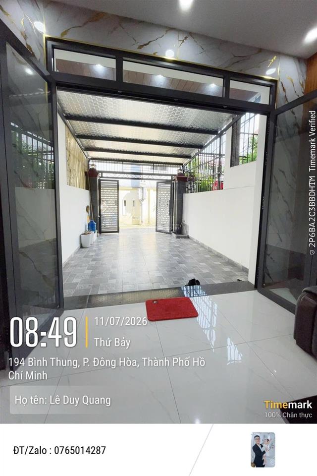 Bán nhà mới sát nách làng đh thủ đức p.đông hoà dĩ an. nhà 1trệt 1lầu 76,6m2 có 3pn. giá 4,39tỷ tl