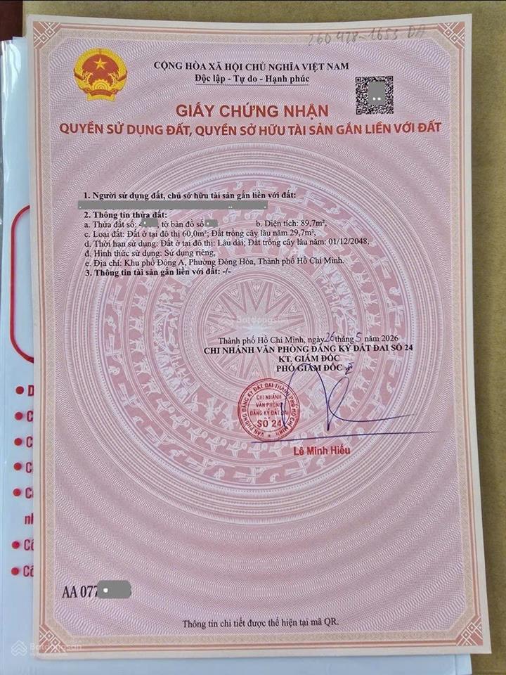 Bán nhà 2 mặt thoáng rất gần go dĩ an (phía sau go), dt 89,7m2, giá chỉ 3,93 tỷ thương lượng mạnh