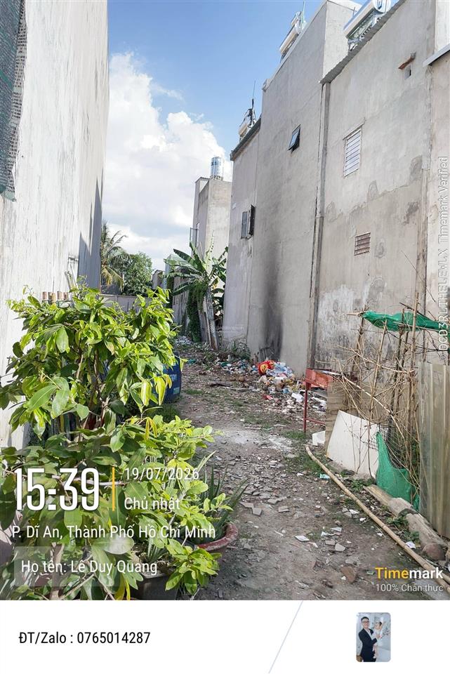 Bán lô đất 151,5m2 trung tâm dĩ an, gần ngã tư chiêu liêu 450m, ngang 4m nở hậu 5m, giá chỉ 2,49 tỷ