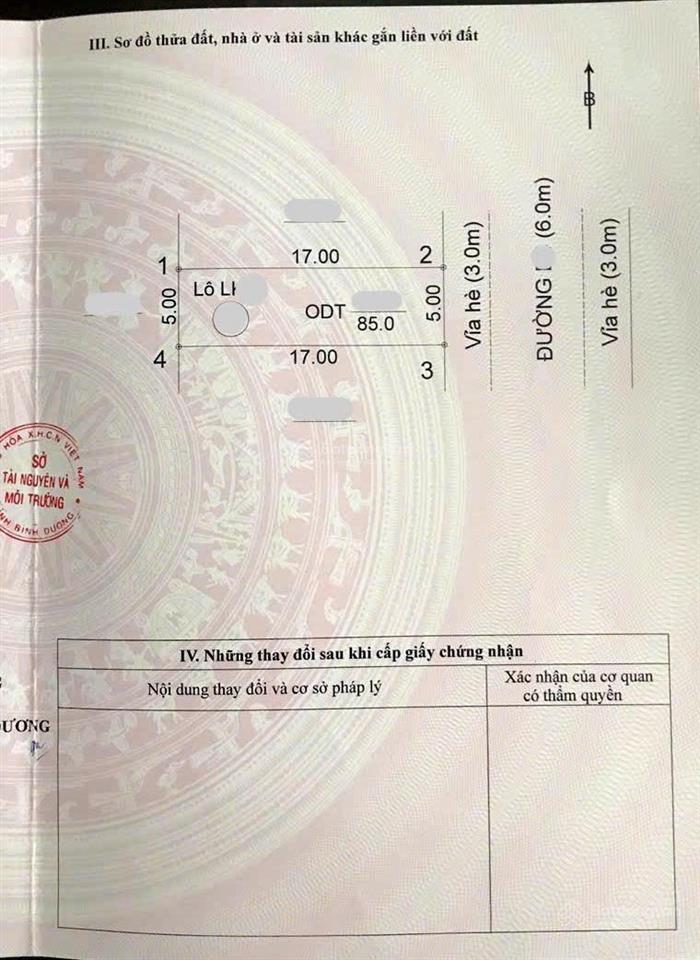 Bán gấp lô đất 85m2 (5x17m) cực đẹp trong kdc gần ngã 6 an phú. giá hời khu chỉ 3,39 tỷ (tl)