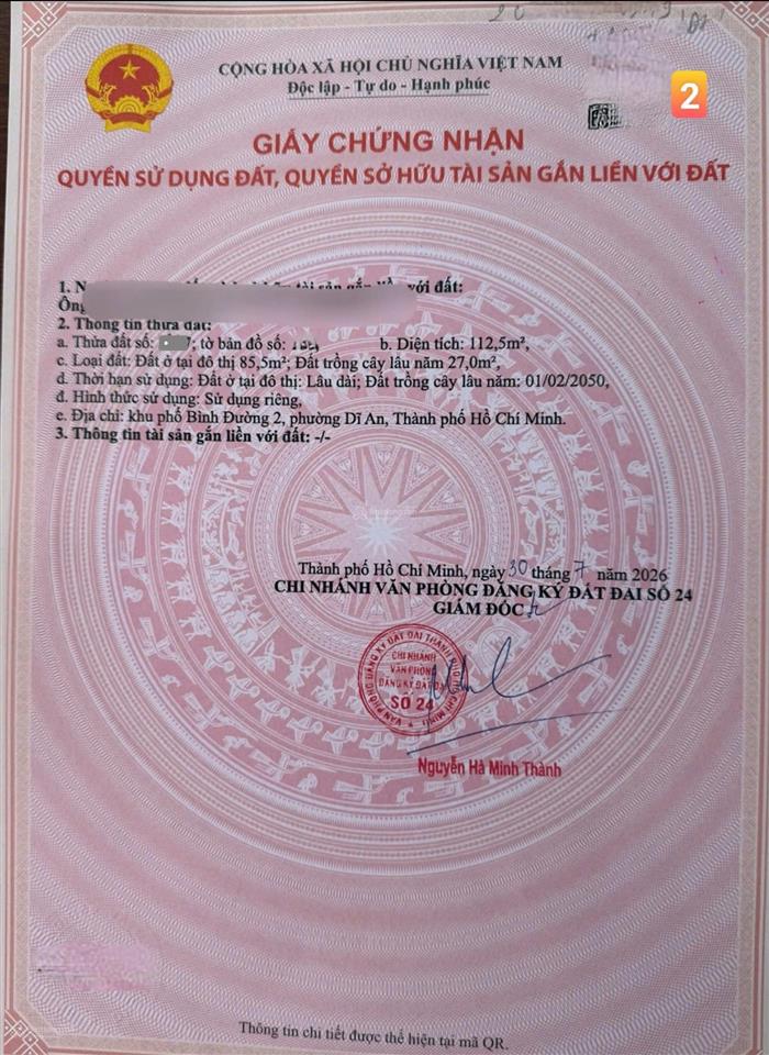 Giảm giá 11 tỷ còn 9,98 tỷ bán gấp 2 lô đất liền kề gần go dĩ an, phù hợp xây căn hộ dịch vụ