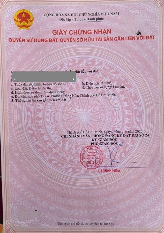 Bán nhà 1 trệt 1 lầu 99m2 gần go dĩ an. đường 8m thông 2 đầu, kinh doanh hoặc đặt văn phòng cty ok